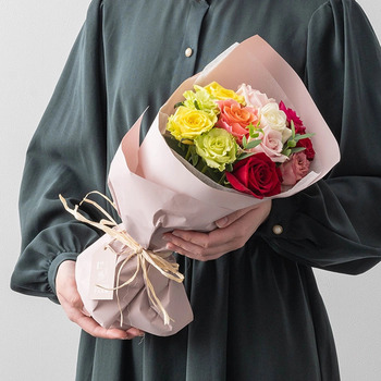 フリル１２本カラフル＆４種の焼き菓子とＲＣＤＣ ドリップコーヒーセット７個入 メッセージカード付 ラッピング済 送料無料-5