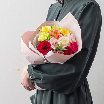 フリル１２本カラフル＆４種の焼き菓子とＲＣＤＣ ドリップコーヒーセット７個入 メッセージカード付 ラッピング済 送料無料-6