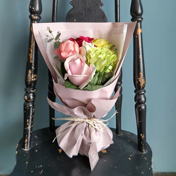 フリル８本カラフル＆リーガロイヤルアーモンドショコラ４個入 メッセージカード付 ラッピング済 送料無料-5