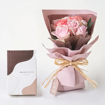 フリル８本スイート＆リーガロイヤルアーモンドショコラ４個入 メッセージカード付 ラッピング済 送料無料-1