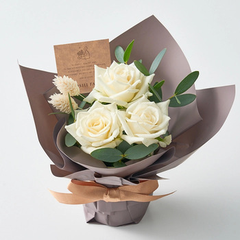 ミニアレンジメントピュア＆ニナスオリジナルシークレットガーデンティータイム３個入 メッセージカード付 ラッピング済 送料無料-2