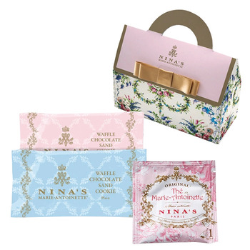 ミニアレンジメントルージュ＆ニナスオリジナルシークレットガーデンティータイム３個入 メッセージカード付 ラッピング済 送料無料-5