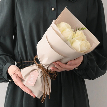 ホシファームフリルブーケピュア８本＆フィナンシェ ティー７個入 メッセージカード付 ラッピング済 送料無料-3