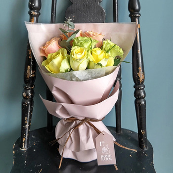 ホシファームフリルブーケパッション８本＆フィナンシェ ティー７個入 メッセージカード付 ラッピング済 送料無料-2