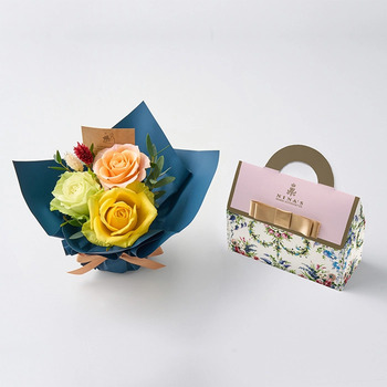 ミニアレンジメントパッション＆ニナスオリジナルシークレットガーデンティータイム３ メッセージカード付 ラッピング済 送料無料-3