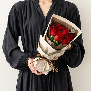 ホシファーム フリルブーケルージュ８本＆フィナンシェ ティー７個入 メッセージカード付 ラッピング済 送料無料-3