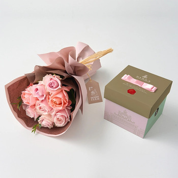 フリルブーケ８本スイート＆ニナスシークレットガーデンティータイム６個入 メッセージカード付 ラッピング済 送料無料-5