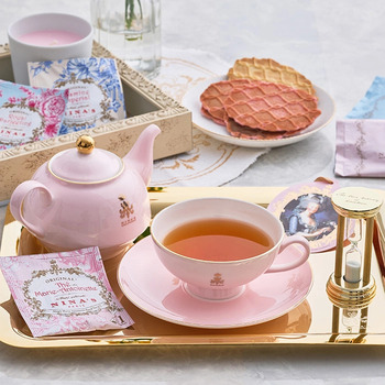 ミニアレンジメントスイート＆ニナスオリジナルシークレットガーデンティータイム３個入 メッセージカード付 ラッピング済 送料無料-1