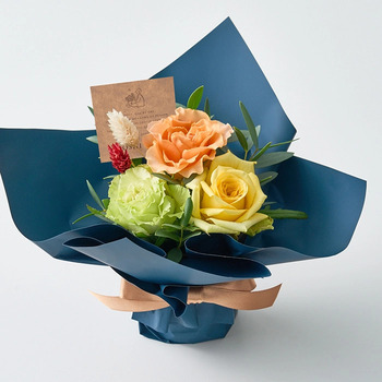 ホシファーム ミニアレンジメントパッション＆ホシフルーツ贅沢ブラウニー３個入 メッセージカード付 ラッピング済 送料無料-3