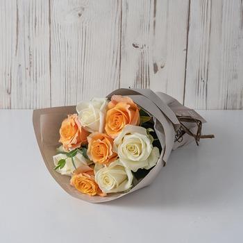 ホシファーム フリル ホワイトオレンジ８本＆ホテルオークラスイーツアソート５個入 メッセージカード付 ラッピング済 送料無料-1