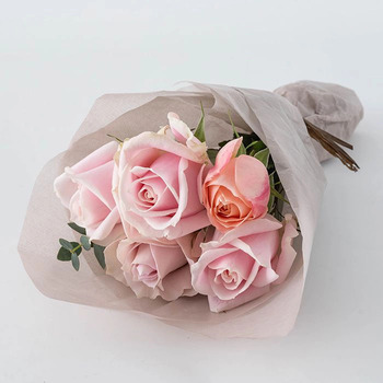 ホシファーム プチギフトシリーズ 摘みたて薔薇のブーケ スイート５本 メッセージカード付 ラッピング済 送料無料-2