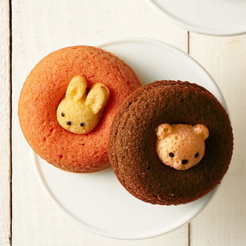 ホシファーム 薔薇のミニブーケ パッション２本＆アニマルドーナツ２個入 メッセージカード付 ラッピング済 送料無料-4