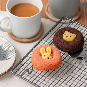 ホシファーム 薔薇のミニブーケ スイート２本＆アニマルドーナツ２個入 メッセージカード付 ラッピング済 送料無料-3