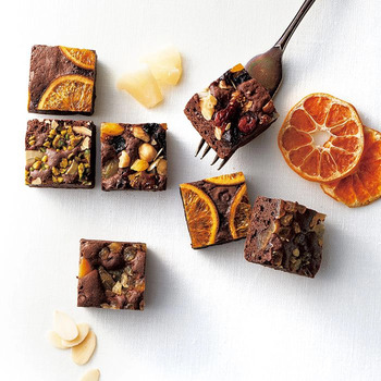 ホシファーム 薔薇のミニブーケ スイート２本＆ホシフルーツ贅沢ブラウニー３個入 メッセージカード付 ラッピング済 送料無料-1