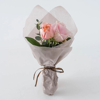 ホシファーム 薔薇のミニブーケ スイート２本＆ホシフルーツ贅沢ブラウニー３個入 メッセージカード付 ラッピング済 送料無料-4