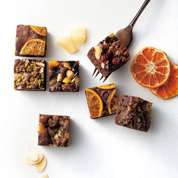 ホシファーム 薔薇のミニブーケ ルージュ２本＆ホシフルーツ贅沢ブラウニー３個入 メッセージカード付 ラッピング済 送料無料-1