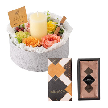 ホシファーム 薔薇のケーキでお祝いギフト カラフル＆オークラ ショコラケーキ メッセージカード付 ラッピング済 送料無料-3