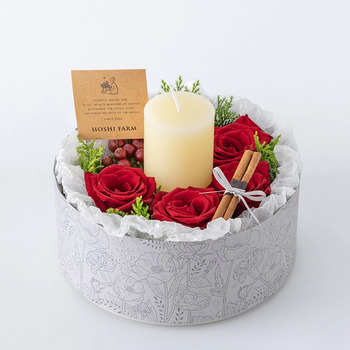 ホシファーム 薔薇のケーキでお祝いギフト ルージュ＆オークラ ショコラケーキ メッセージカード付 ラッピング済 送料無料-4