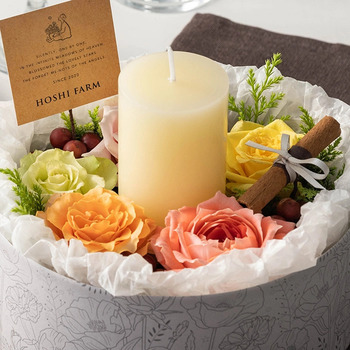 ホシファーム 薔薇のケーキでお祝いギフト カラフル キャンドル付 メッセージカード付 ラッピング済 送料無料-1