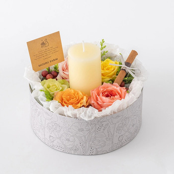 ホシファーム 薔薇のケーキでお祝いギフト カラフル キャンドル付 メッセージカード付 ラッピング済 送料無料-3