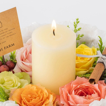 ホシファーム 薔薇のケーキでお祝いギフト カラフル キャンドル付 メッセージカード付 ラッピング済 送料無料-4