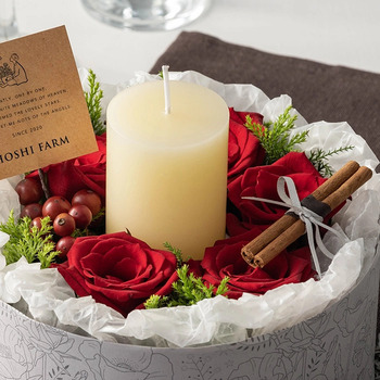 ホシファーム 薔薇のケーキでお祝いギフト ルージュ キャンドル付 メッセージカード付 ラッピング済 送料無料-1