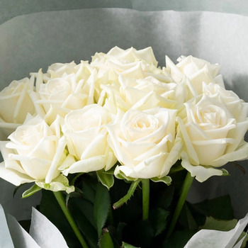 ホシファーム 届いた姿でそのまま飾れるスタンディング薔薇ブーケ ピュア１２本 送料無料-1