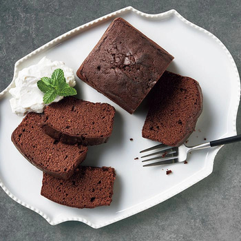 ホシファームフリルブーケ ホワイトピンク８本＆銀座千疋屋チョコパウンドケーキ メッセージカード付 ラッピング済 送料無料-6