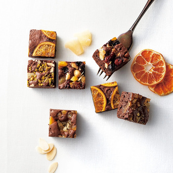 ホシファーム フリルブーケホワイトオレンジ８本＆ホシフルーツ 贅沢ブラウニー６個入 メッセージカード付 ラッピング済 送料無料-6