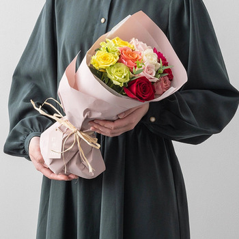 ホシファーム フリルブーケ カラフル １２本 メッセージカード付 ラッピング済 送料無料-2