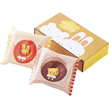 ホシファーム フリルブーケピュア８本 ＆ アニマルドーナツ２個入 メッセージカード付 ラッピング済 送料無料-2