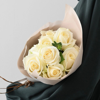 ホシファーム フリルブーケピュア８本 ＆ アニマルドーナツ２個入 メッセージカード付 ラッピング済 送料無料-5