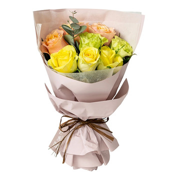 ホシファーム フリルブーケパッション８本 ＆ ホシフルーツ 贅沢ブラウニー９個入 メッセージカード付 ラッピング済 送料無料-4