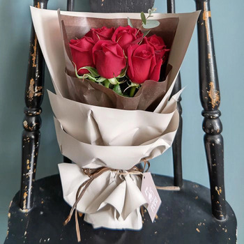 ホシファーム フリルブーケルージュ８本 ＆ ホシフルーツ 贅沢ブラウニー９個入 メッセージカード付 ラッピング済 送料無料-2