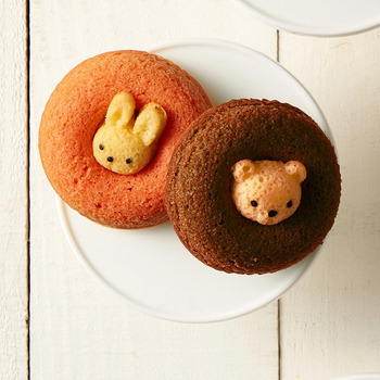 ホシファーム フリルブーケルージュ８本 ＆ アニマルドーナツ２個入 メッセージカード付 ラッピング済 送料無料-4