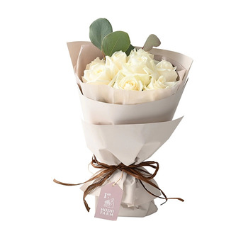 フリルブーケ ピュア ８本 メッセージカード付 ラッピング済 送料無料-6