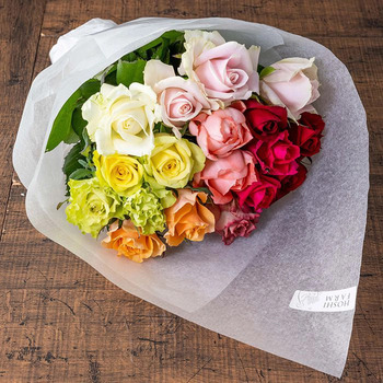 ホシファーム フレッシュブーケ カラフル １８本 メッセージカード付 ラッピング済 送料無料-1