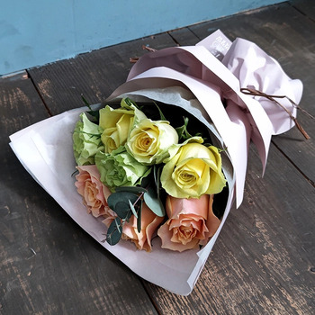 ホシファーム フリルブーケ パッション８本＆ホシフルーツ 贅沢ブラウニー ６個入 メッセージカード付 ラッピング済 送料無料-5