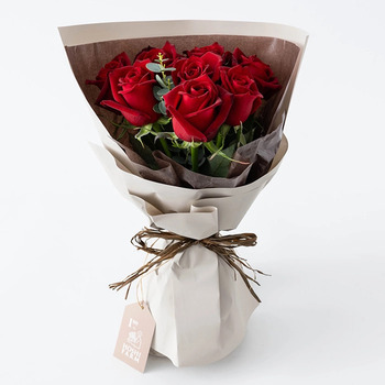 ホシファーム フリルブーケ ルージュ８本＆ホシフルーツ 贅沢ブラウニー ６個入 メッセージカード付 ラッピング済 送料無料-3