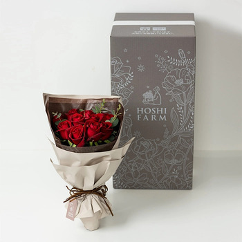 ホシファーム フリルブーケ ルージュ １２本 メッセージカード付 ラッピング済 送料無料-2