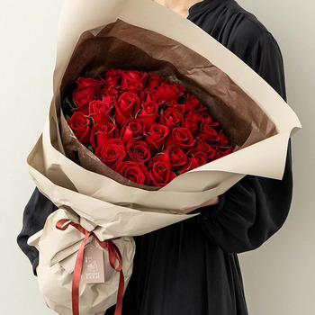 ホシファーム フリルブーケ ルージュ ４０本 メッセージカード付 ラッピング済 送料無料-3