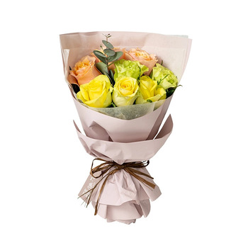 フリルブーケ パッション ８本 メッセージカード付 ラッピング済 送料無料-1