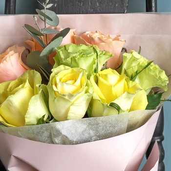 フリルブーケ パッション ８本 メッセージカード付 ラッピング済 送料無料-3