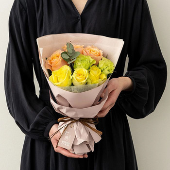 フリルブーケ パッション ８本 メッセージカード付 ラッピング済 送料無料-4