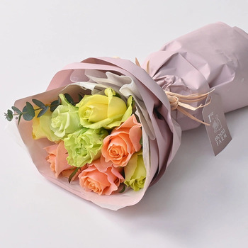 フリルブーケ パッション ８本 メッセージカード付 ラッピング済 送料無料-6