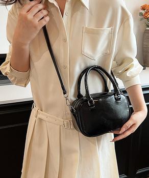 ショルダーバッグ PUレザー 2way レディース ハンドバッグ ミニバッグ 無地 送料無料 即日発送-3