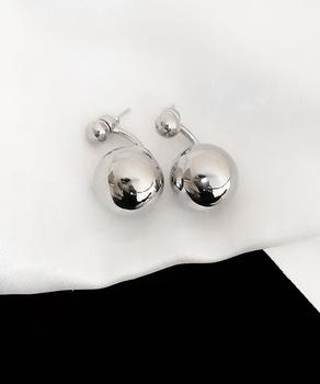 メタルボールピアス きれいめ 一粒ピアス 送料無料 即日発送-9