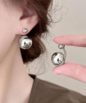 メタルボールピアス きれいめ 一粒ピアス 送料無料 即日発送-4