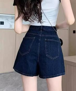 デニムスカパンハイウエストショートパンツ 送料無料 即日発送-6