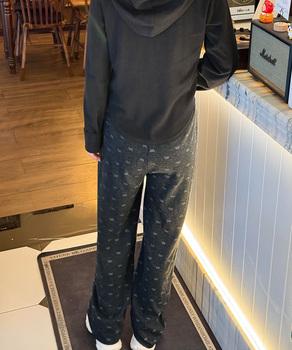 薄手スウェットパンツ ワイドパンツ　レディース パジャマパンツ ゆったり イージーパンツ 送料無料 即日発送-5